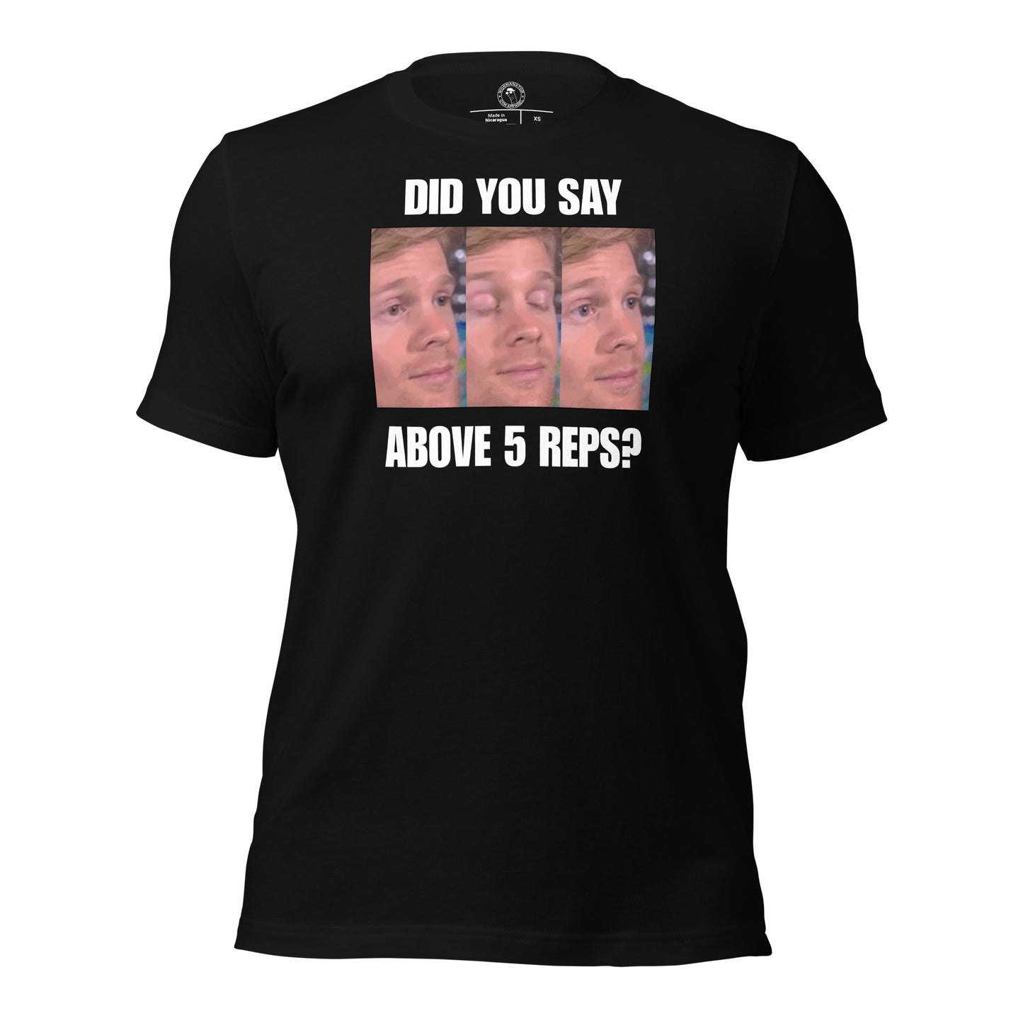 Above 5 Reps is Cardio Shirt in Black