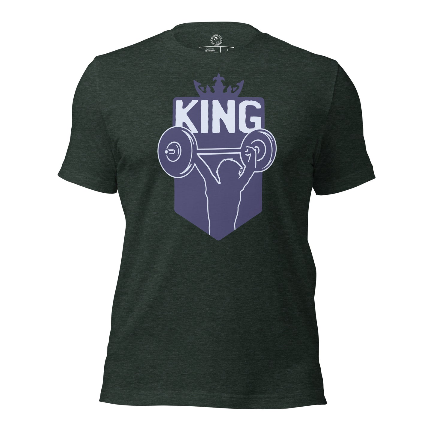 Gym King Shirt in Heather Forest