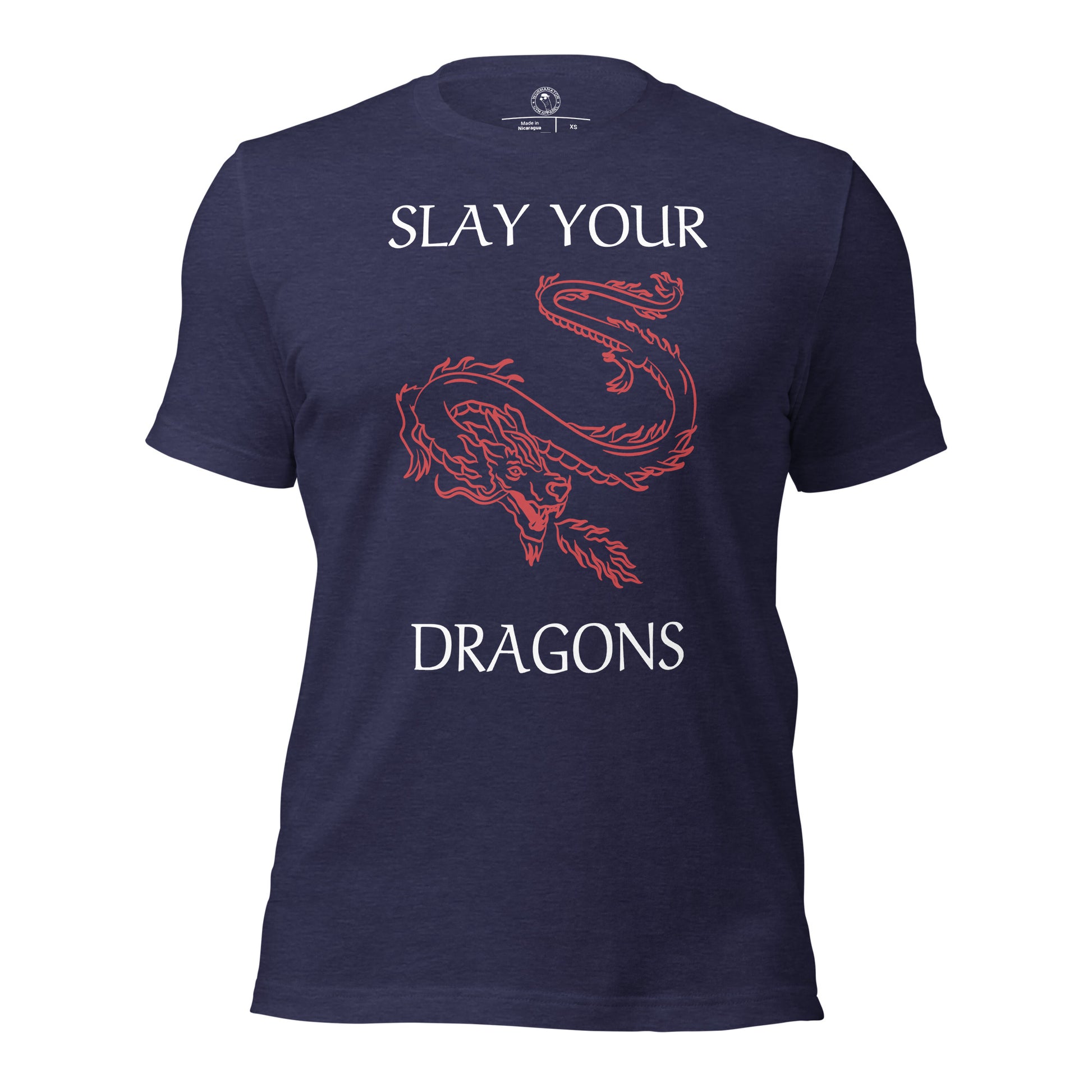 Slay Your Dragons Shirt in Heather Midnight Navy