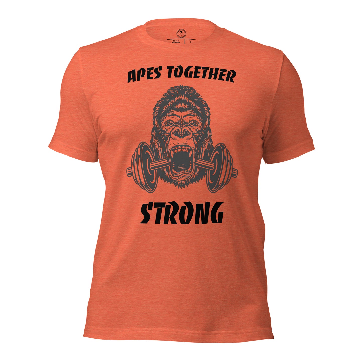 Apes Together Strong Shirt in Heather Orange