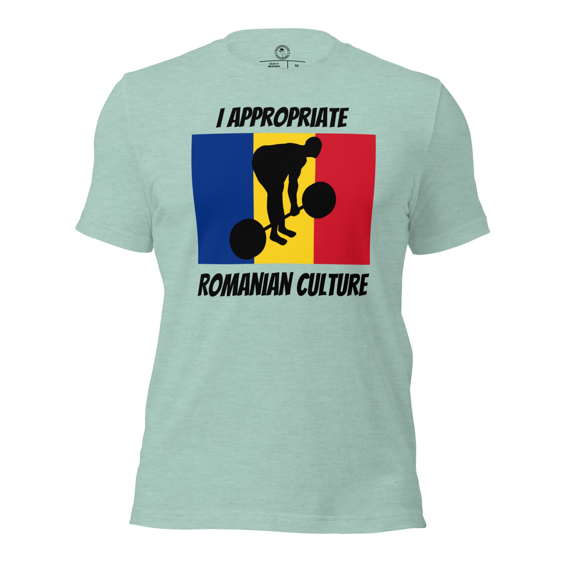 I Appropriate Romanian Culture RDL Shirt in Heather Prism Dusty Blue