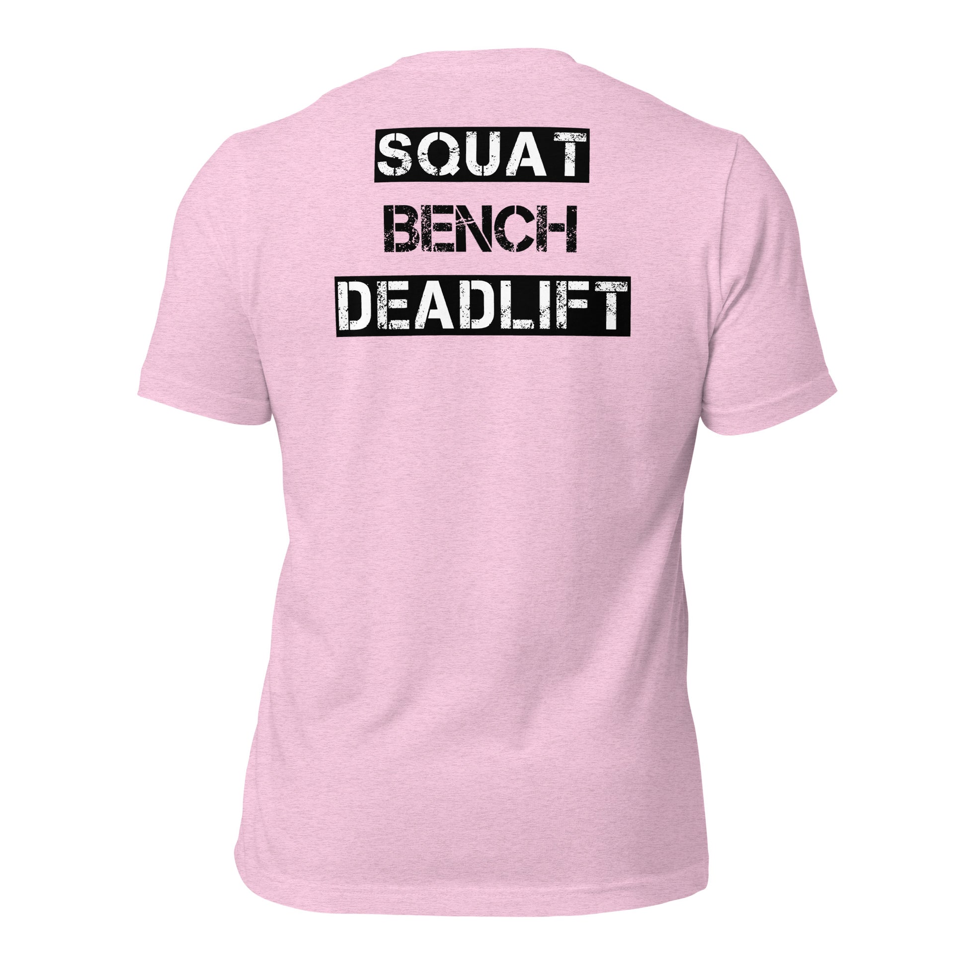 Squat Bench Deadlift (SBD) Shirt - Back - in Heather Prism Lilac