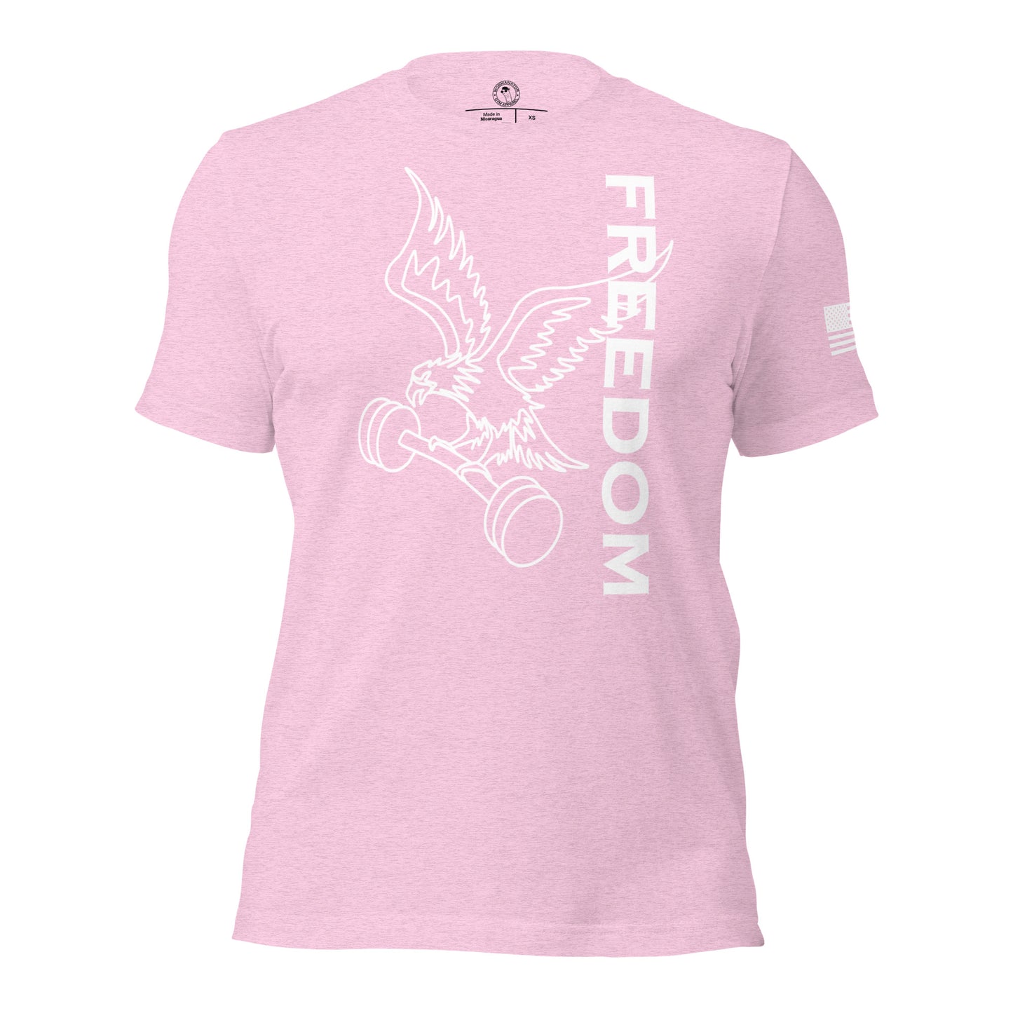 Reversed Freedom Eagle Barbell Shirt in Heather Prism Lilac
