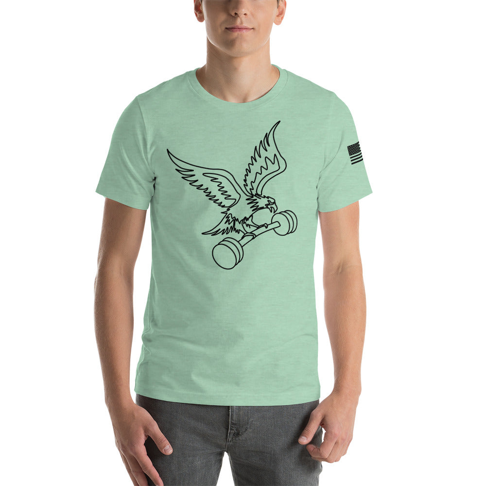 Fitness is Freedom Lifting T-Shirt in Heather Prism Mint