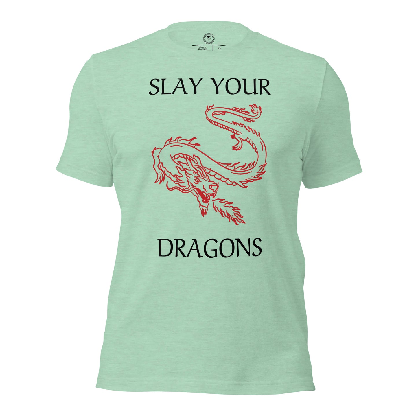 Slay Your Dragons Shirt in Heather Prism Mint