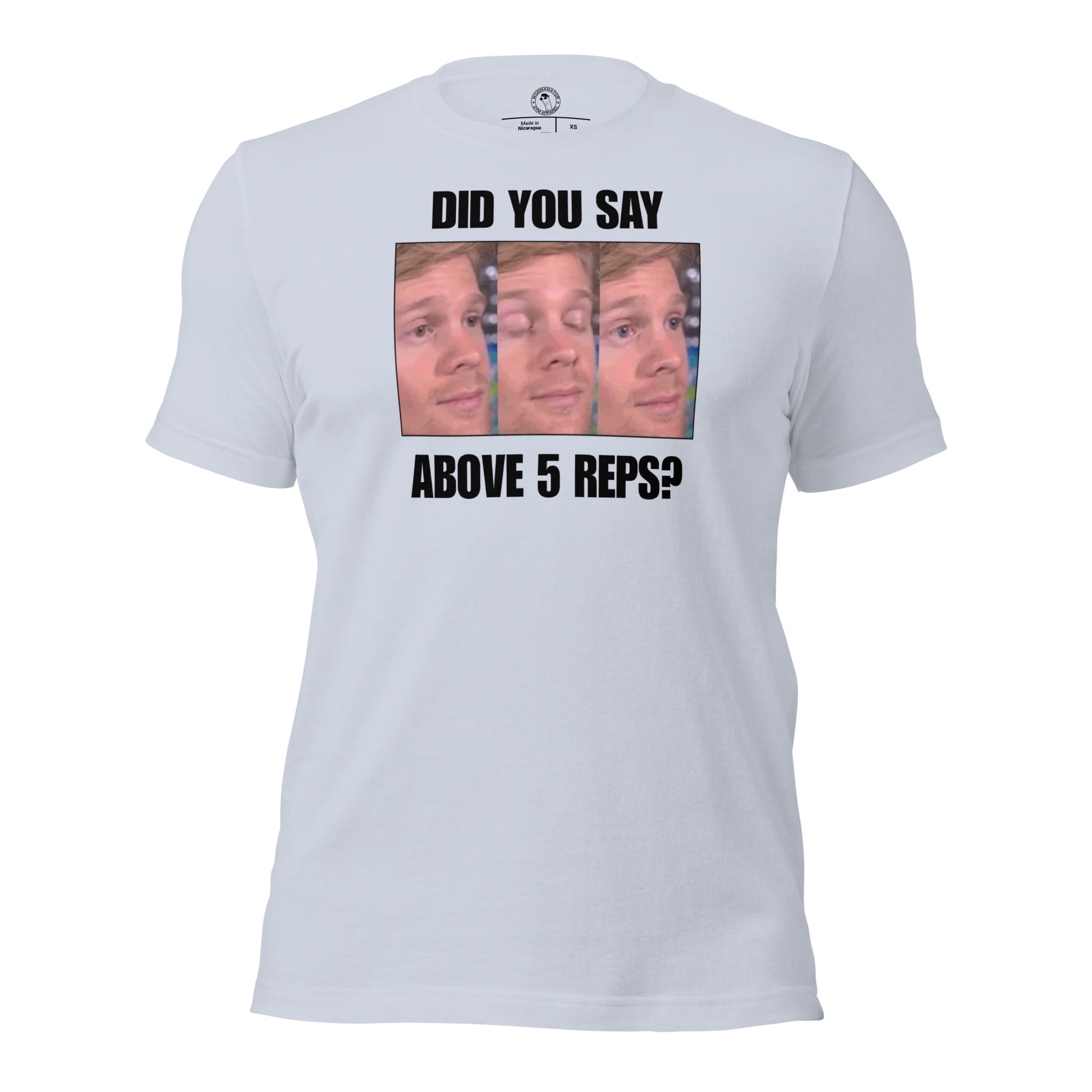 Above 5 Reps is Cardio Shirt in Light Blue