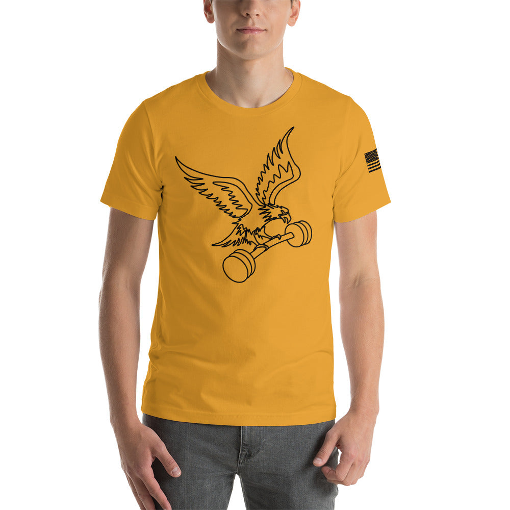 Fitness is Freedom Lifting T-Shirt in Mustard