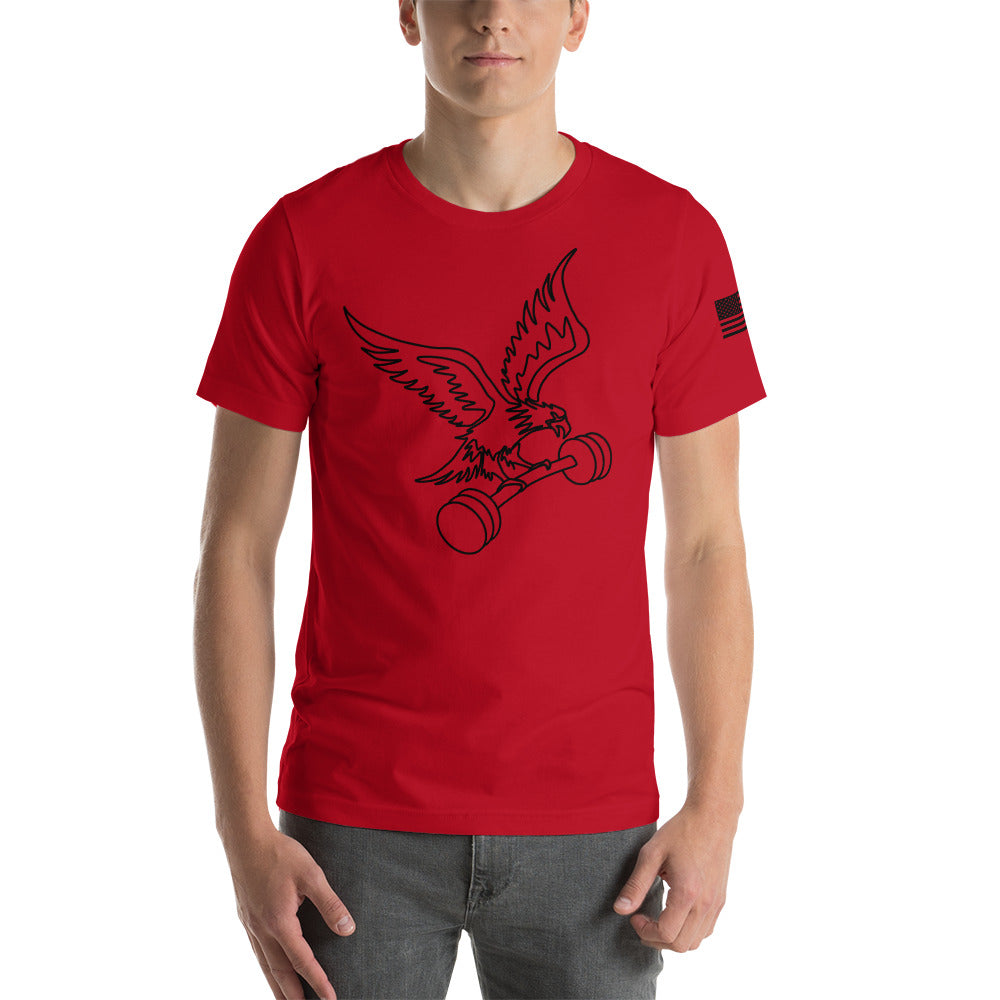 Fitness is Freedom Lifting T-Shirt in Red