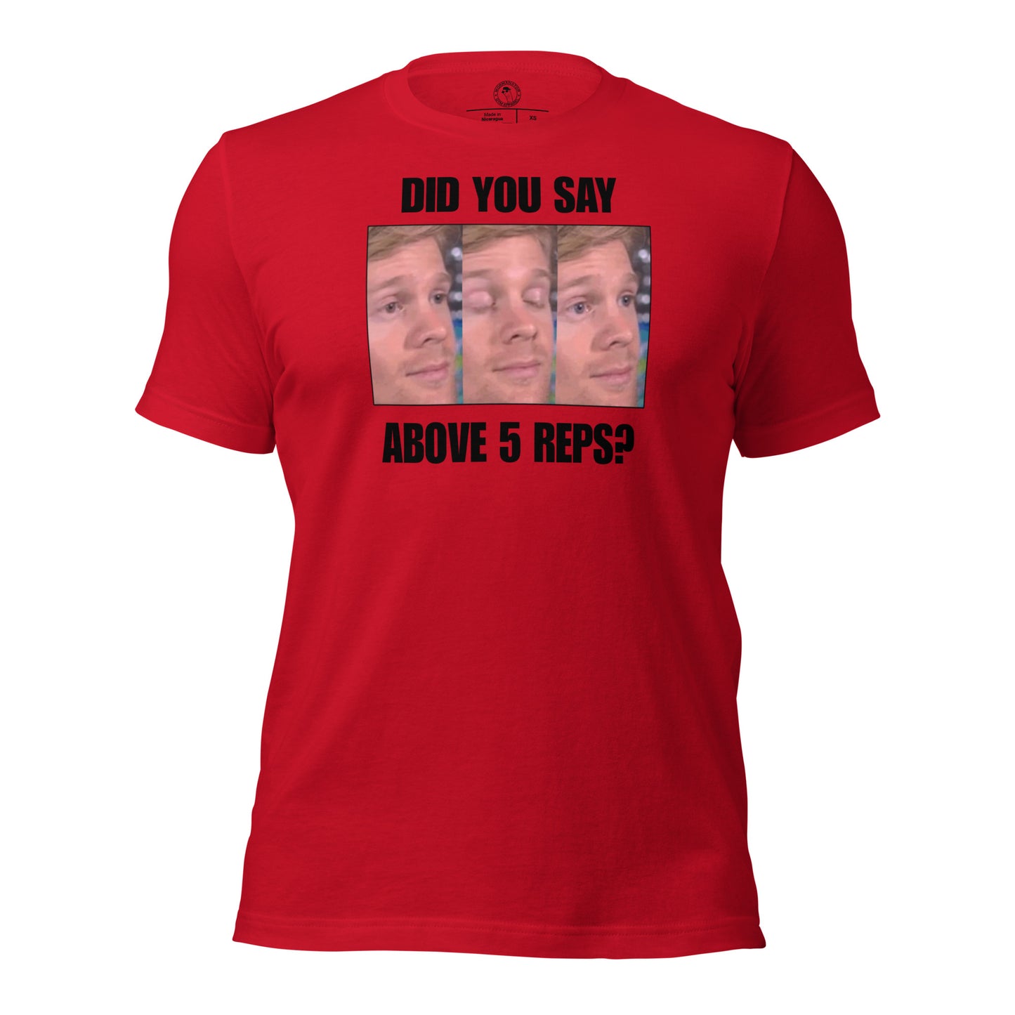 Above 5 Reps is Cardio Shirt in Red