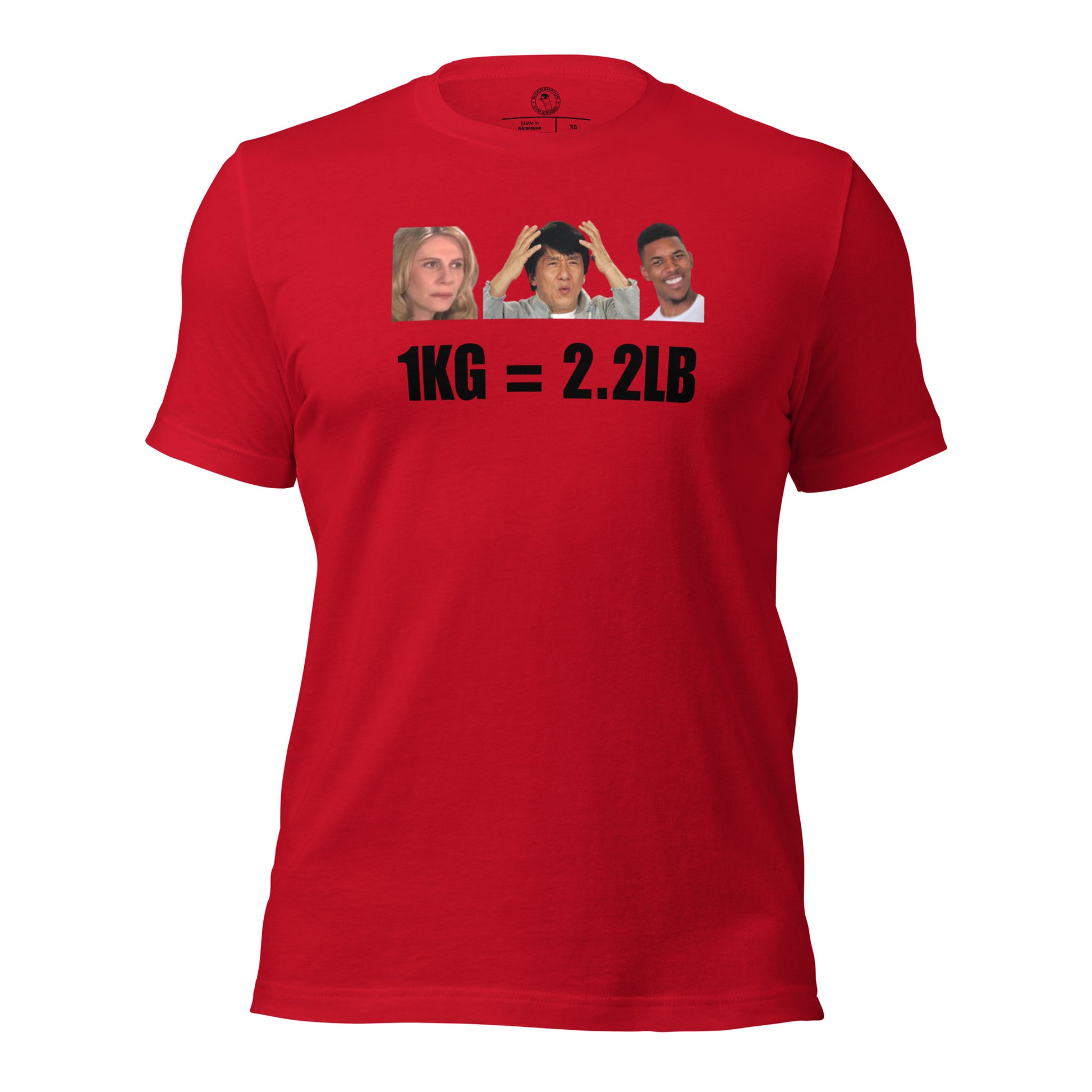 1kg = 2.2lb Powerlifting Conversion Shirt in Red