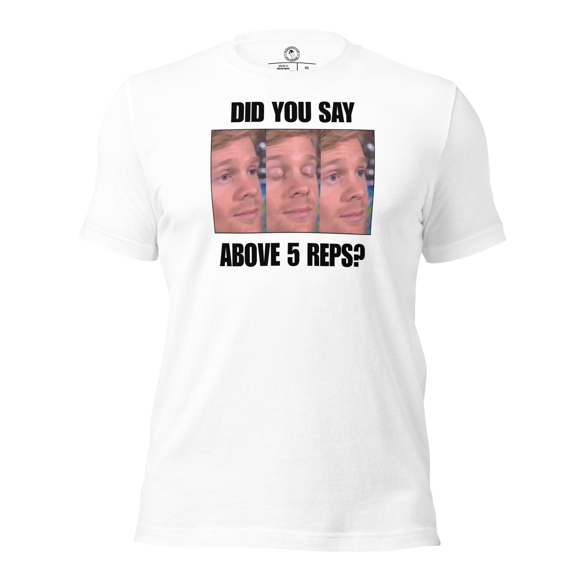 Above 5 Reps is Cardio Shirt in White