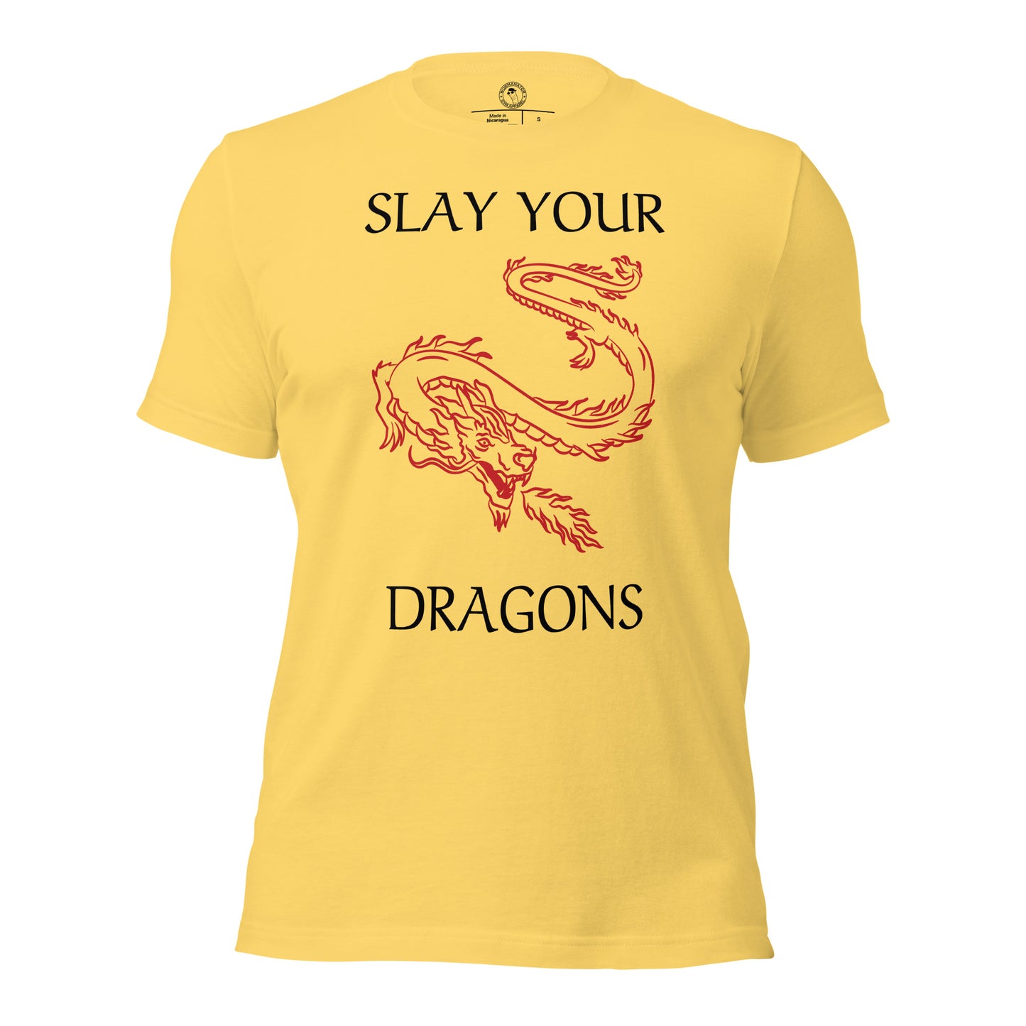 Slay Your Dragons Shirt in Yellow