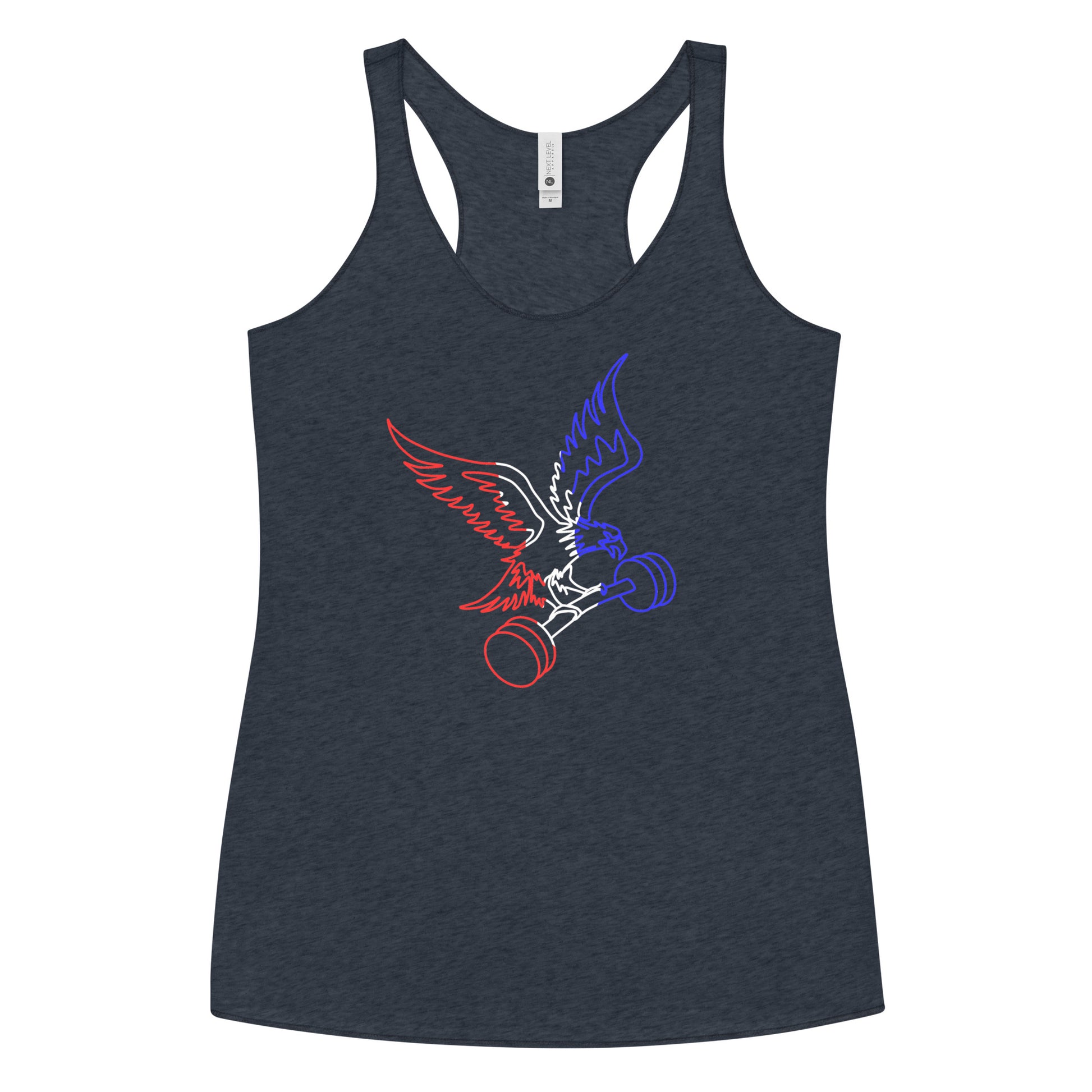Women's Barbell Eagle Racerback Tank in Vintage Navy
