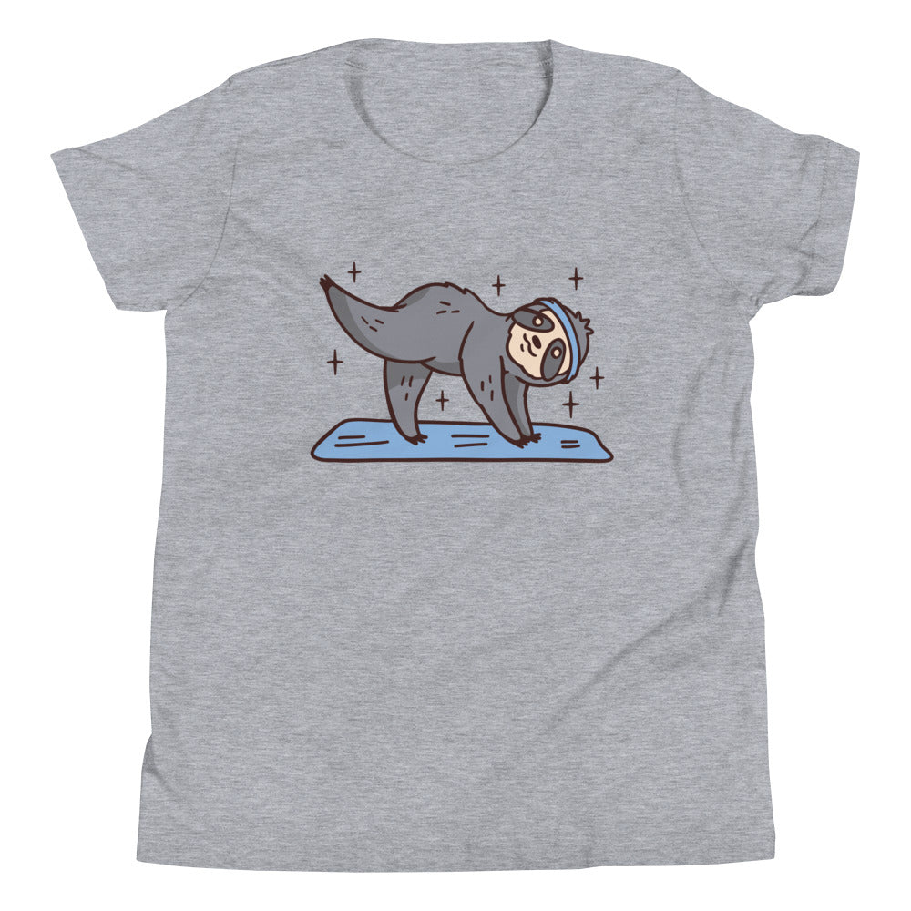 Yoga Sloth Children's T-Shirt in Athletic Heather