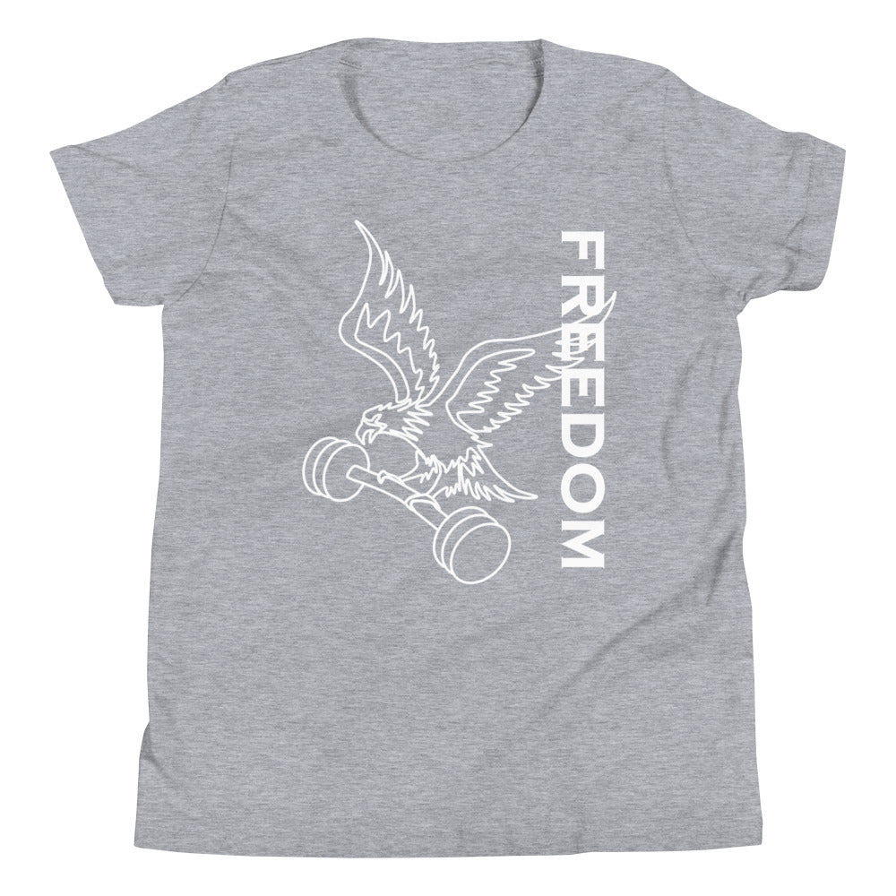 Reversed Freedom Eagle Children's T-Shirt in Athletic Heather