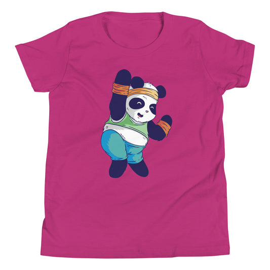 Cardio Panda Children's T-Shirt in Berry