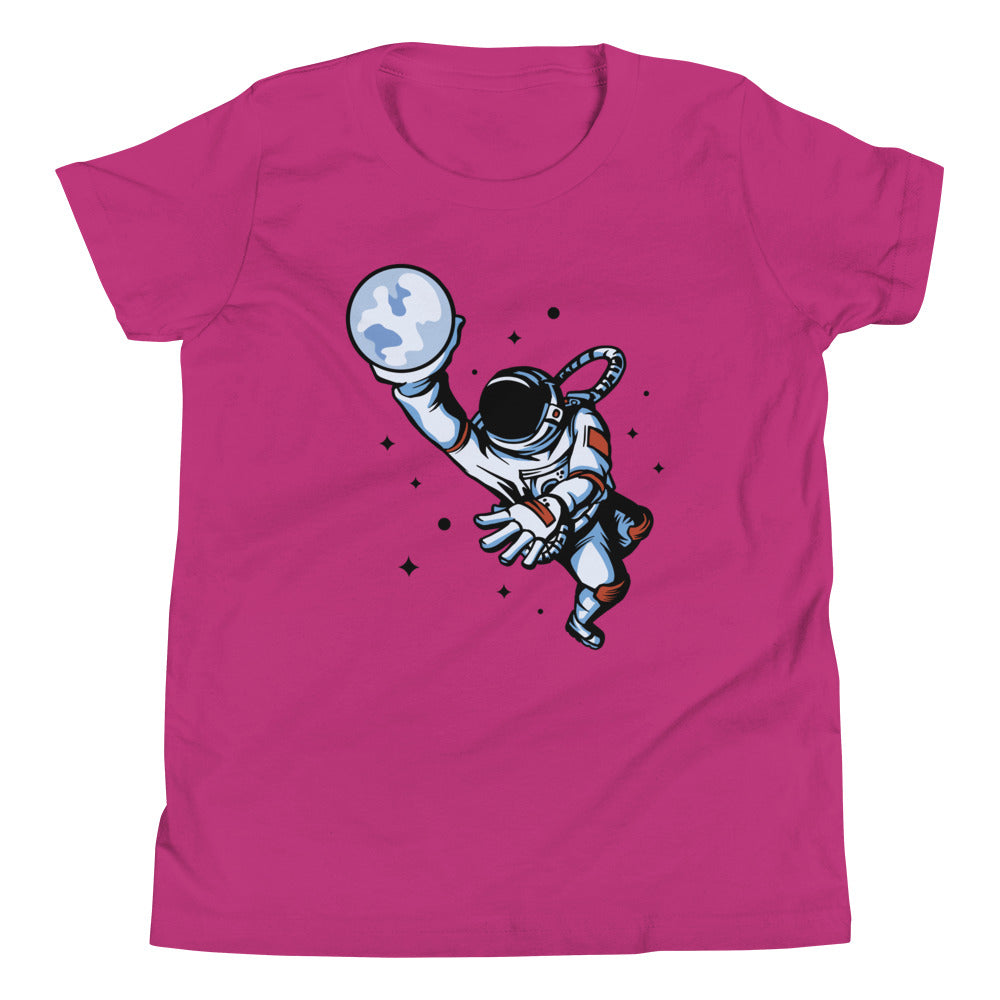 Dunking Astronaut Children's T-Shirt in Berry