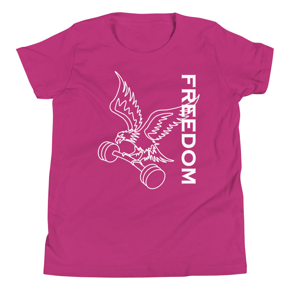 Reversed Freedom Eagle Children's T-Shirt in Berry