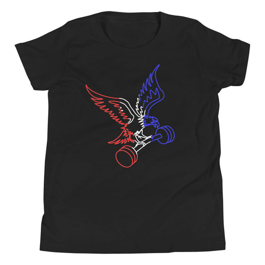 Barbell Eagle Children's T-Shirt in Black