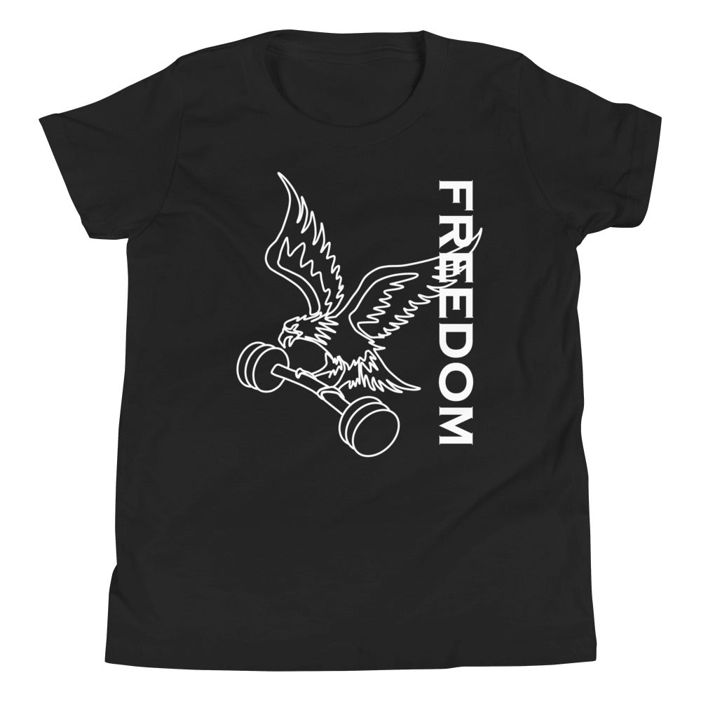 Reversed Freedom Eagle Children's T-Shirt in Black