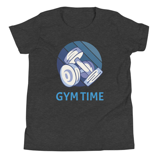 Gym Time Children's T-Shirt in Dark Grey Heather