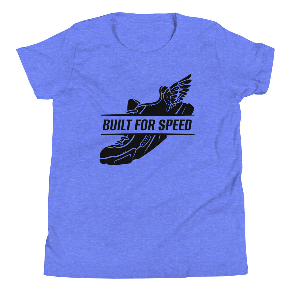 Built for Speed Children's T-Shirt in Heather Columbia Blue