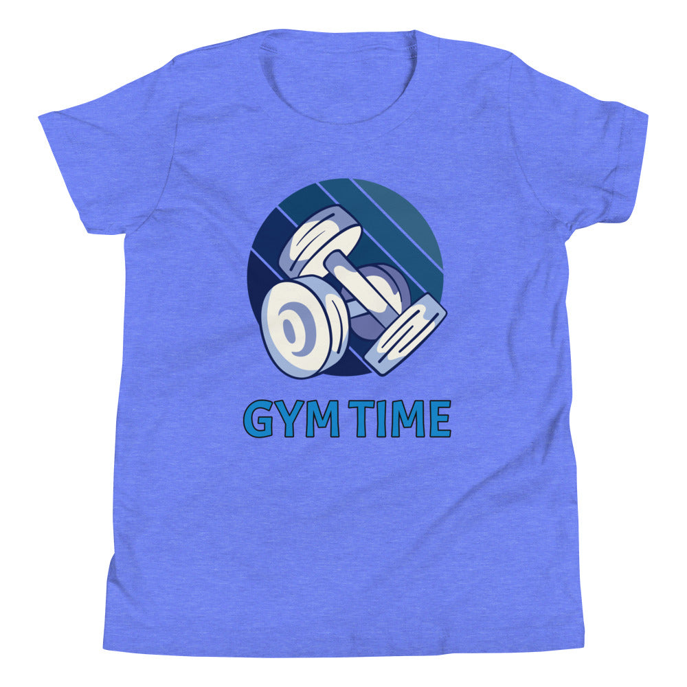 Gym Time Children's T-Shirt in Heather Columbia Blue