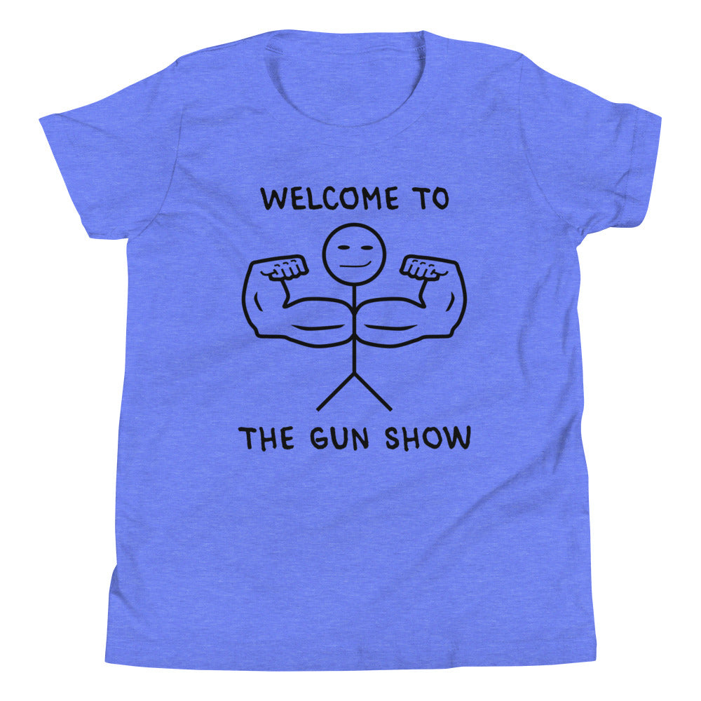 Welcome to the Gun Show Children's T-Shirt in Heather Columbia Blue