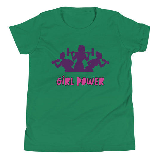 Girl Power Children's T-Shirt in Kelly Green
