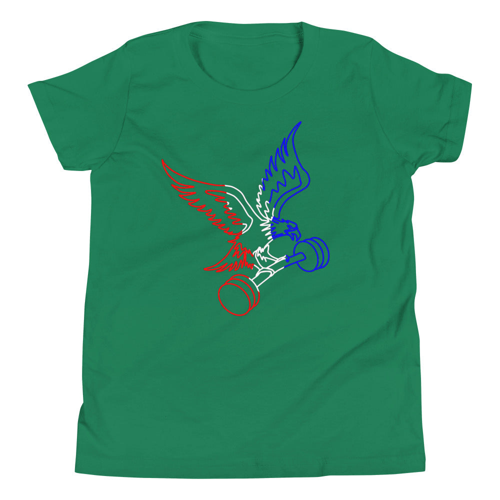 Barbell Eagle Children's T-Shirt in Kelly Green