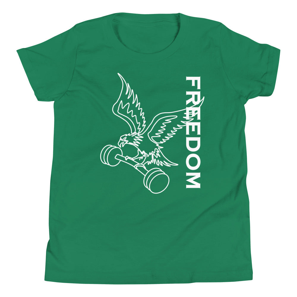 Reversed Freedom Eagle Children's T-Shirt in Kelly Green