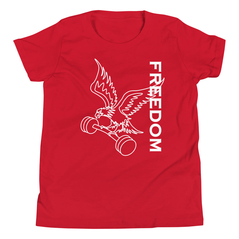 Reversed Freedom Eagle Children's T-Shirt in Red